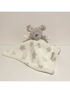 Blankets & Beyond Wolf Lovey Gray Stars White Security Blanket Plush Baby Puppy